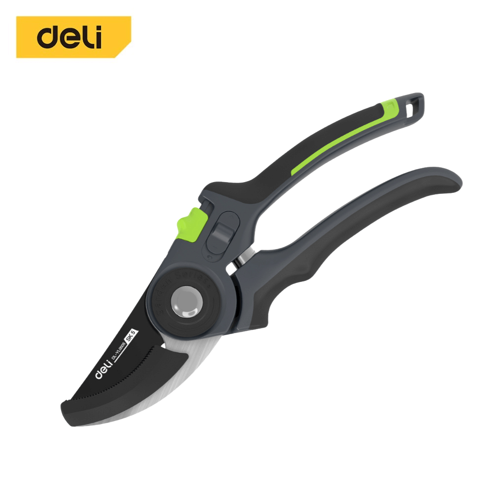 กรรไกรตัดกิ่ง DELI EDL-YL0005-GN-01 8.5 นิ้ว